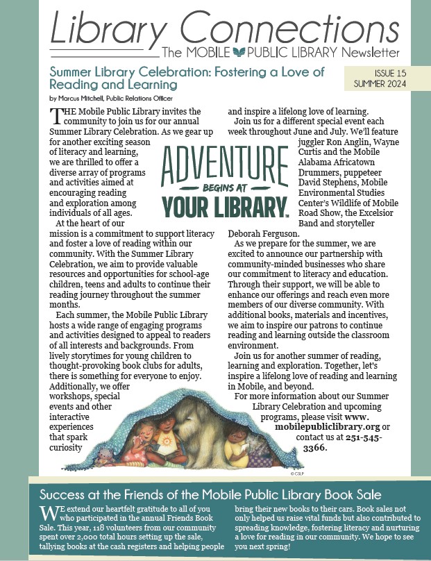 Front page of the Summer 2024 newsletter