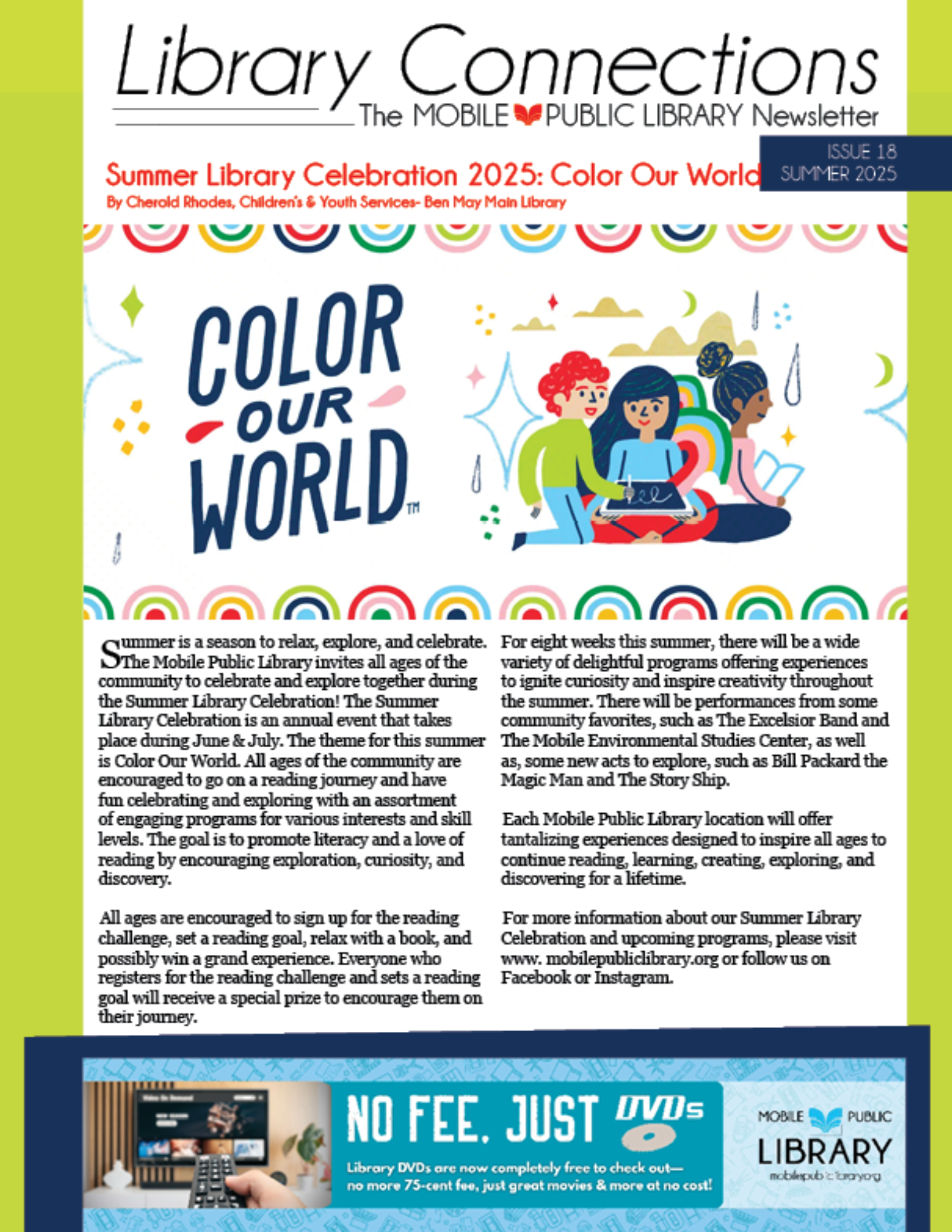 Summer 2025 Library Connections - Mobile Public Library Newsletter