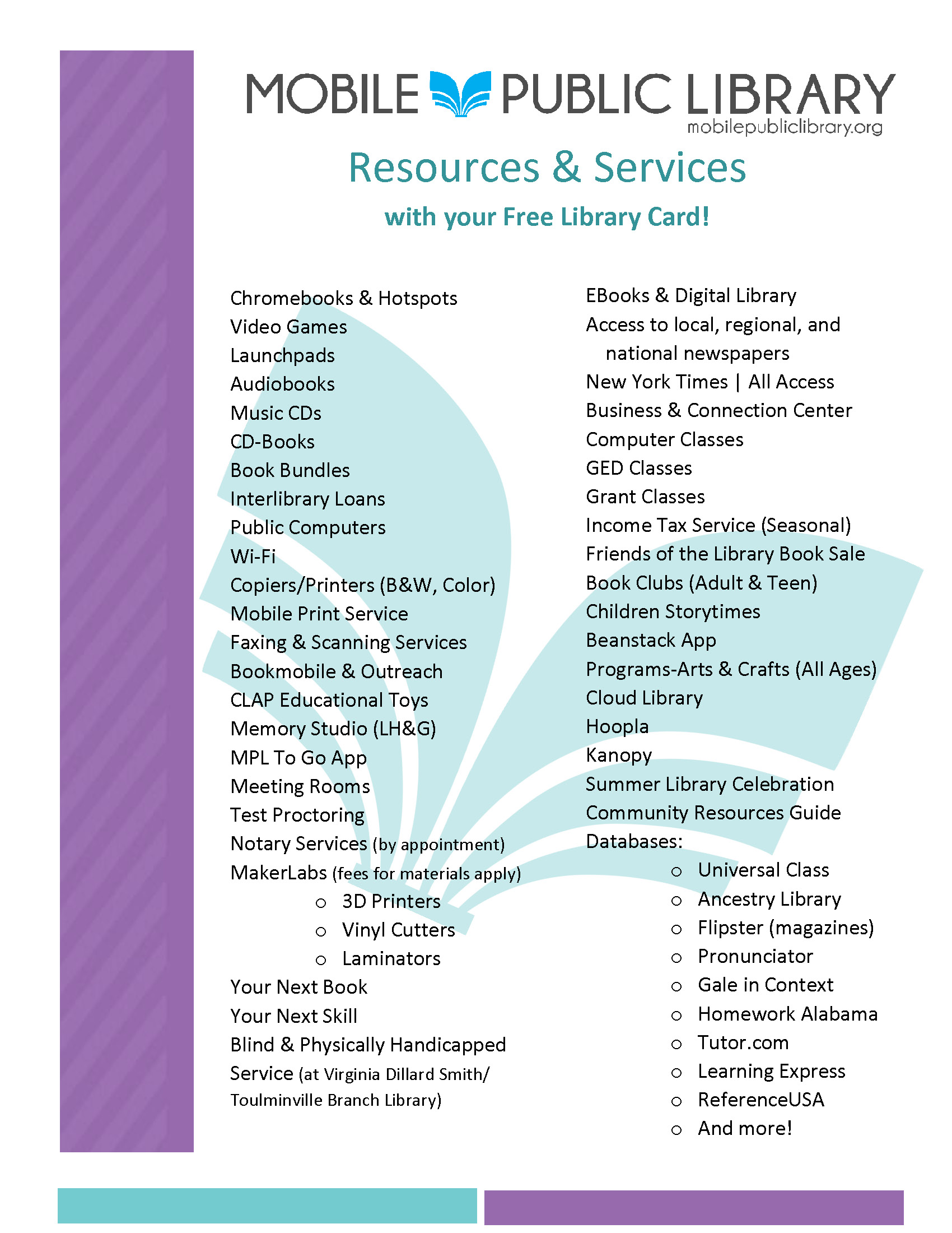 MPL Resources and Services