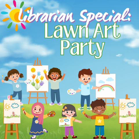 Librarian Special Lawn Art Party at Moorer
