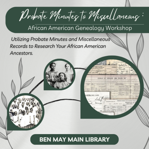 Probate Minutes to Miscellaneous African American Genealogy Workshop